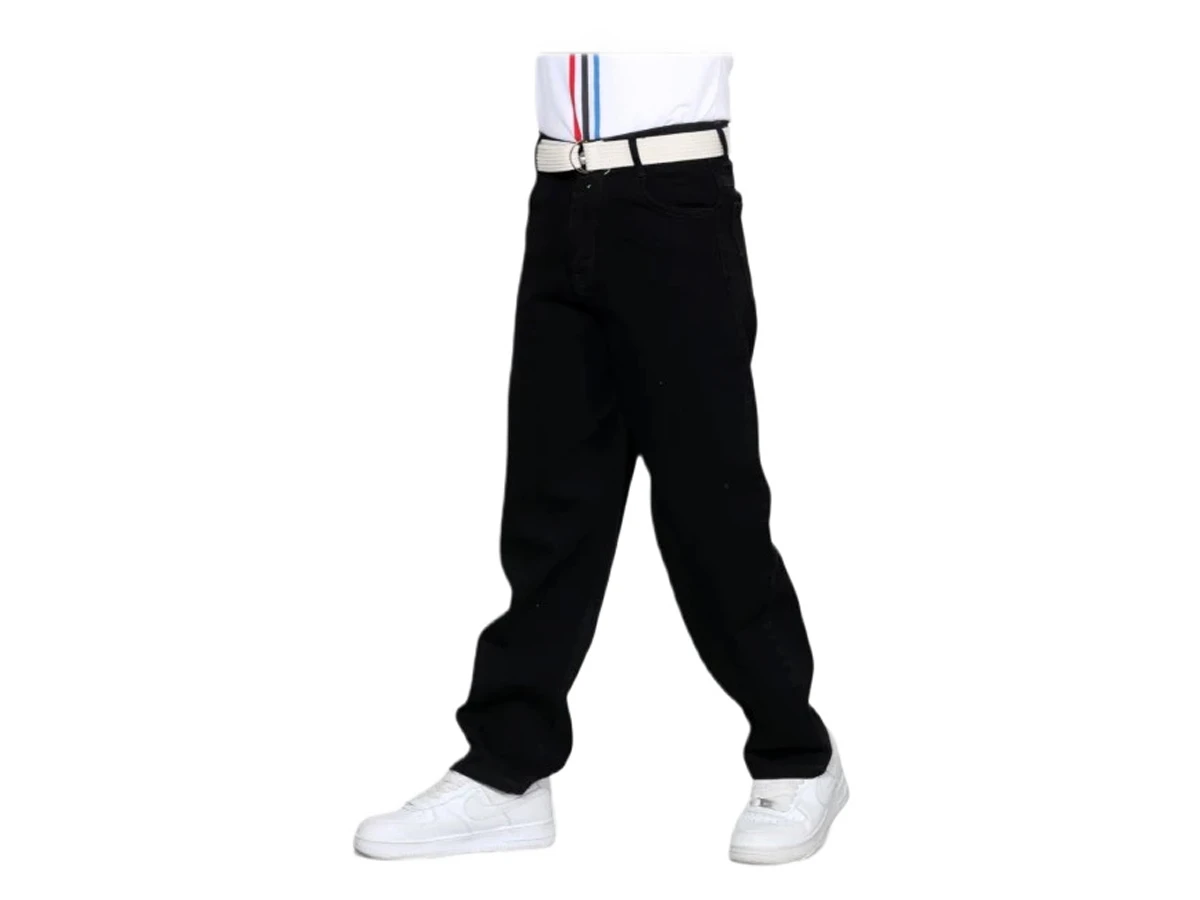 SİYAH LİKRALI PAMUK BAGGY ERKEK PANTOLON 11/15 YAŞ