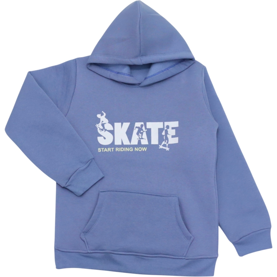 SKATE ABSKILI ÜÇ İP KAPÜŞONLU ERKEK SWEAT 3/7 YAŞ