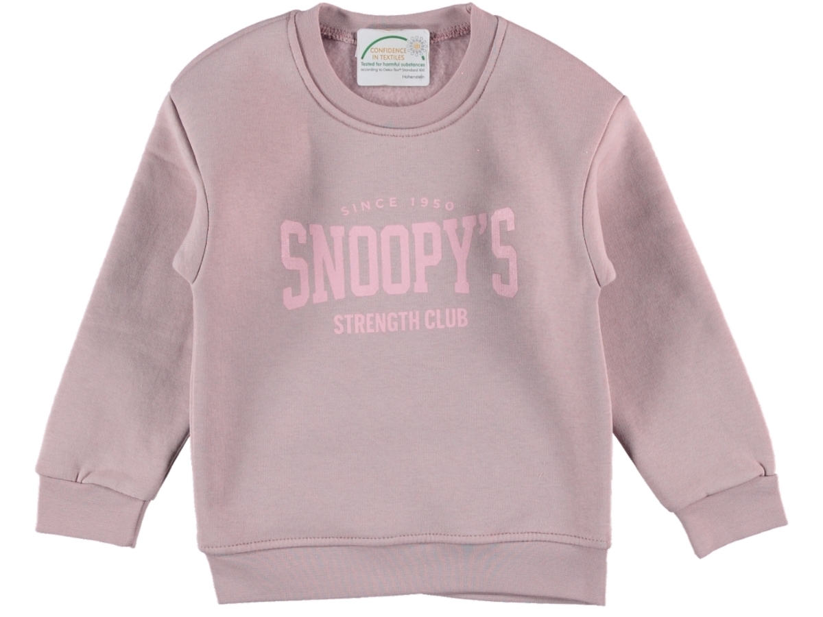 SNOOPYS BASKILI ÜÇ İP KIZ SWEAT 3/12 YAŞ