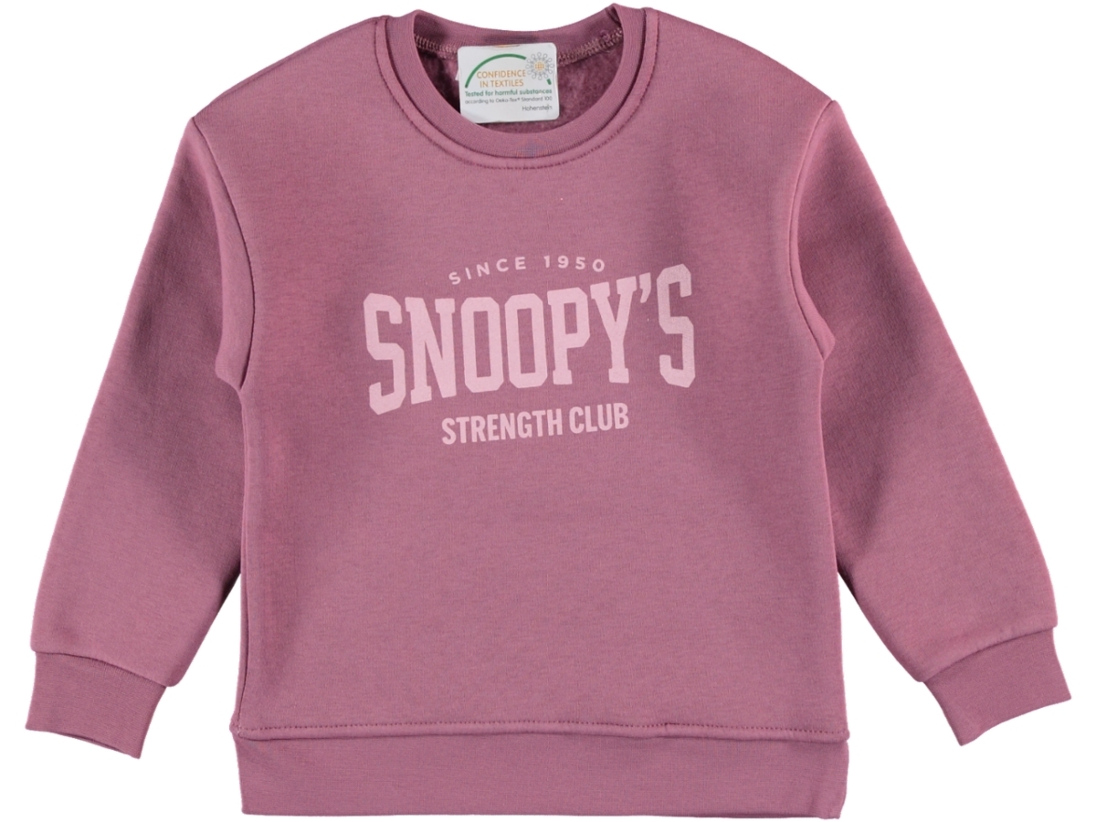 SNOOPYS BASKILI ÜÇ İP KIZ SWEAT 3/12YAŞ