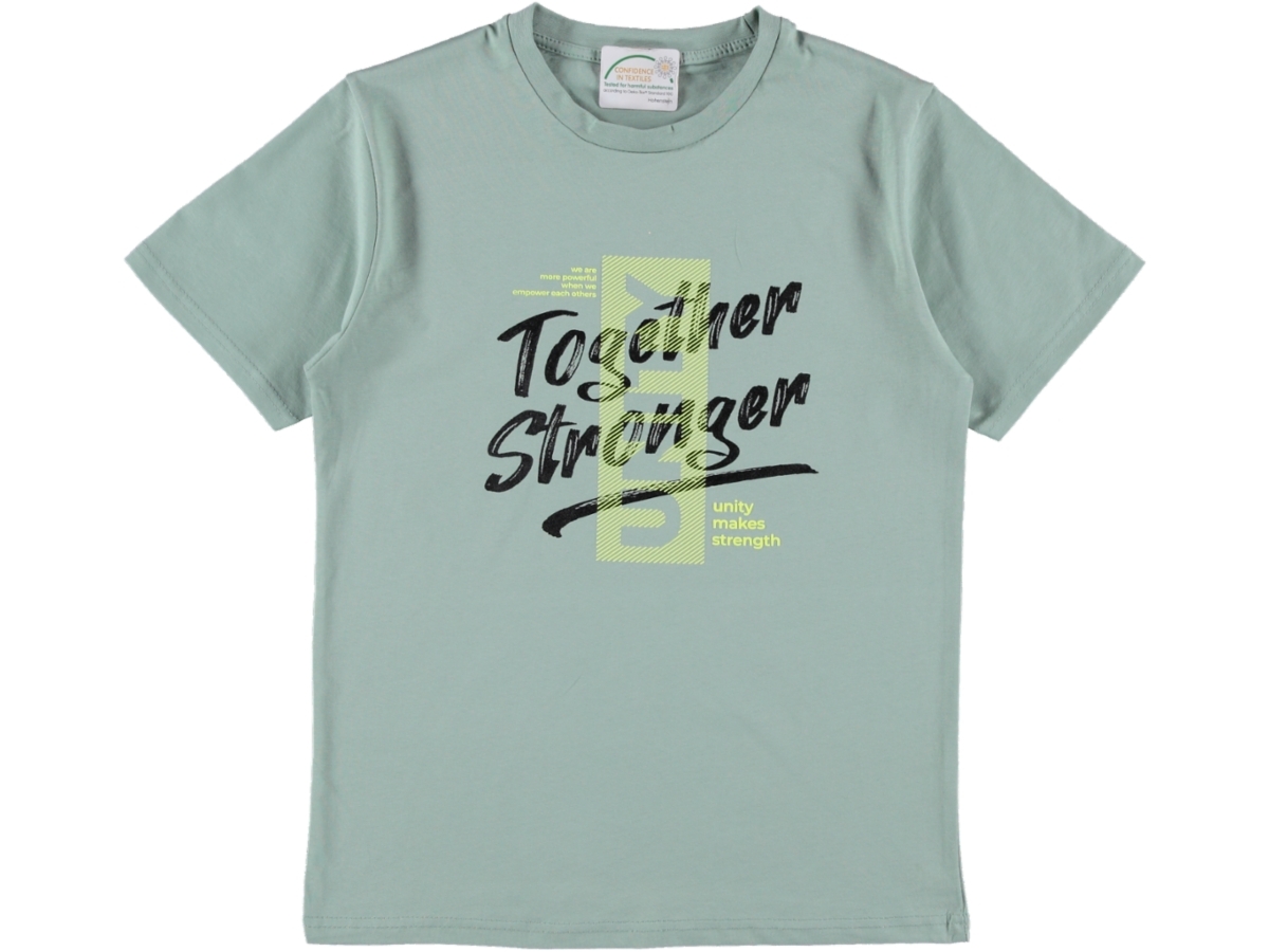 TOGETHER STRANGER UNITY BASKILI ERKEK TSHIRT 14/17 YAŞ 