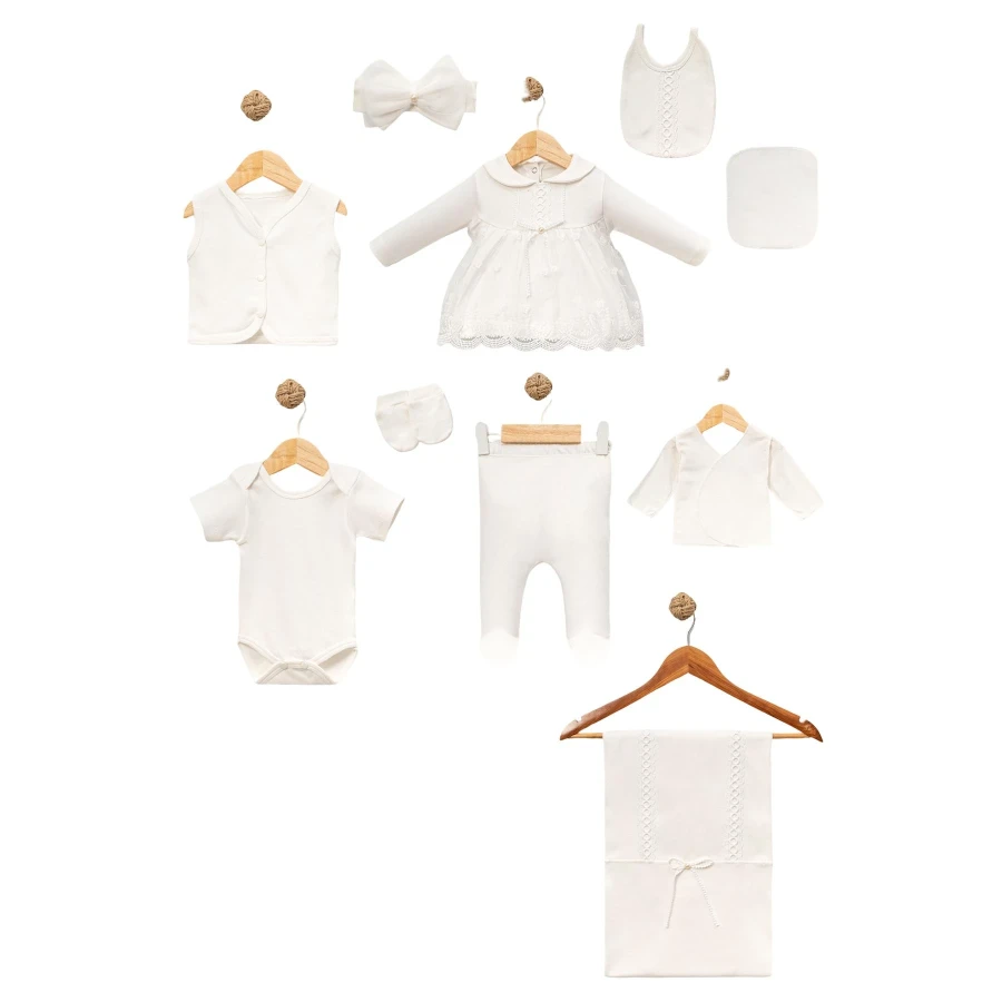 TÜLLÜ BANDANALI 10 LU SET 1 Ay,2 Ay,3 Ay Kız