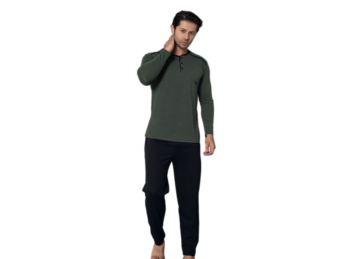 ÜÇ DÜĞME ERKEK PİJAMA TAKIMI M/XXL
