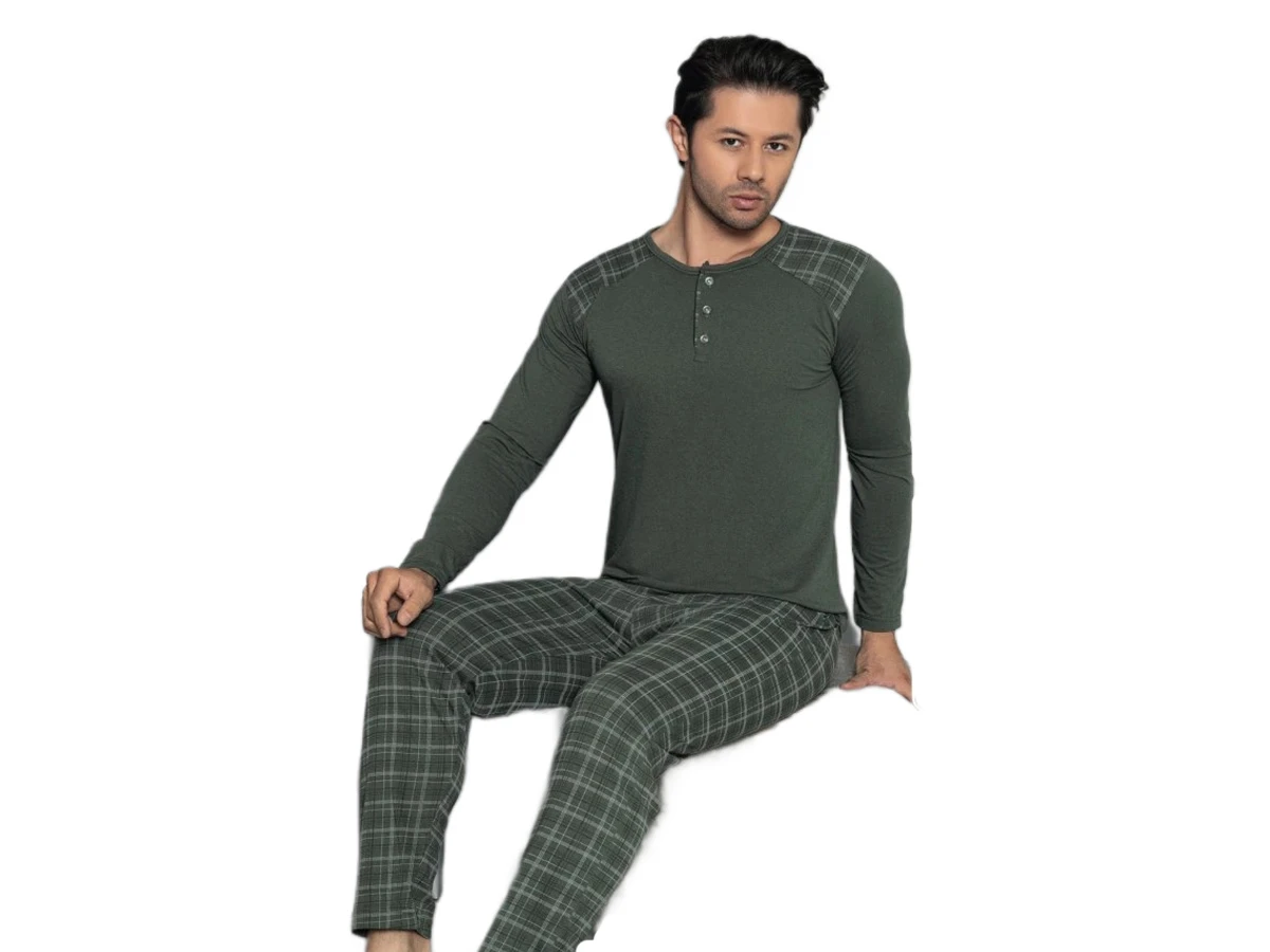 UZUN KOL ERKEK PİJAMA TAKIM M/2XL