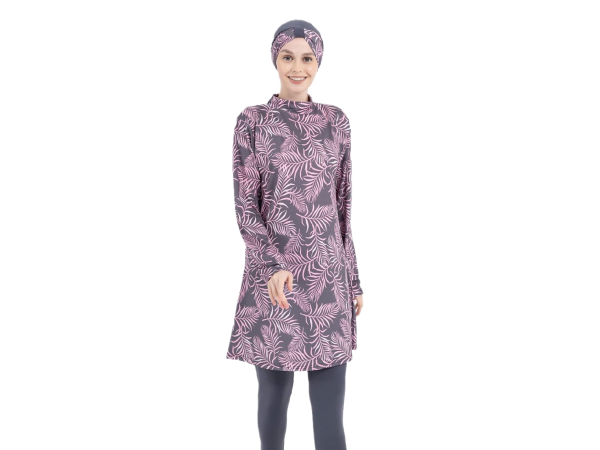 UZUN KOLLU FUL LİKRA DESENLİ BAYAN TESETTÜR MAYO S/3XL
