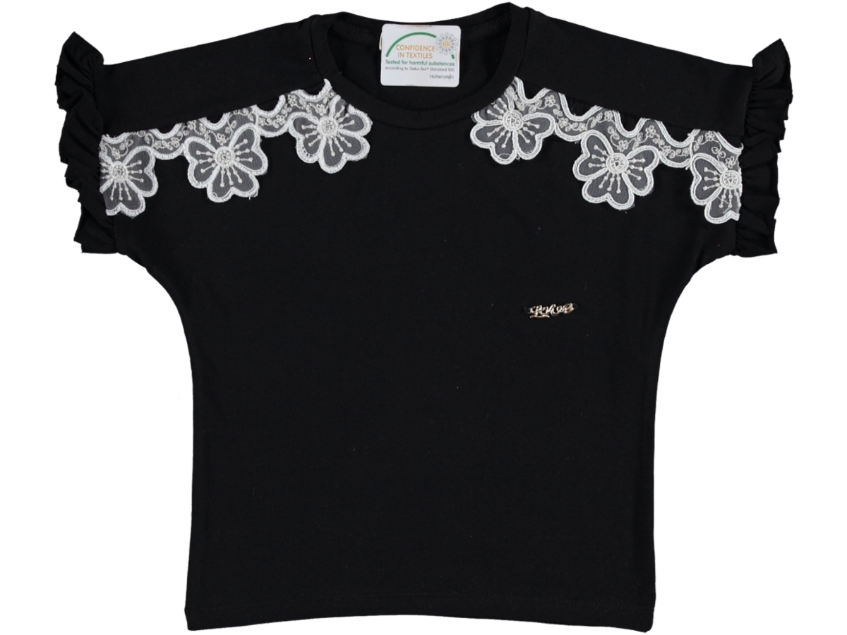 YARASAKOL KURDELE DANTELLİ KIZ TSHIRT 9/12 YAŞ