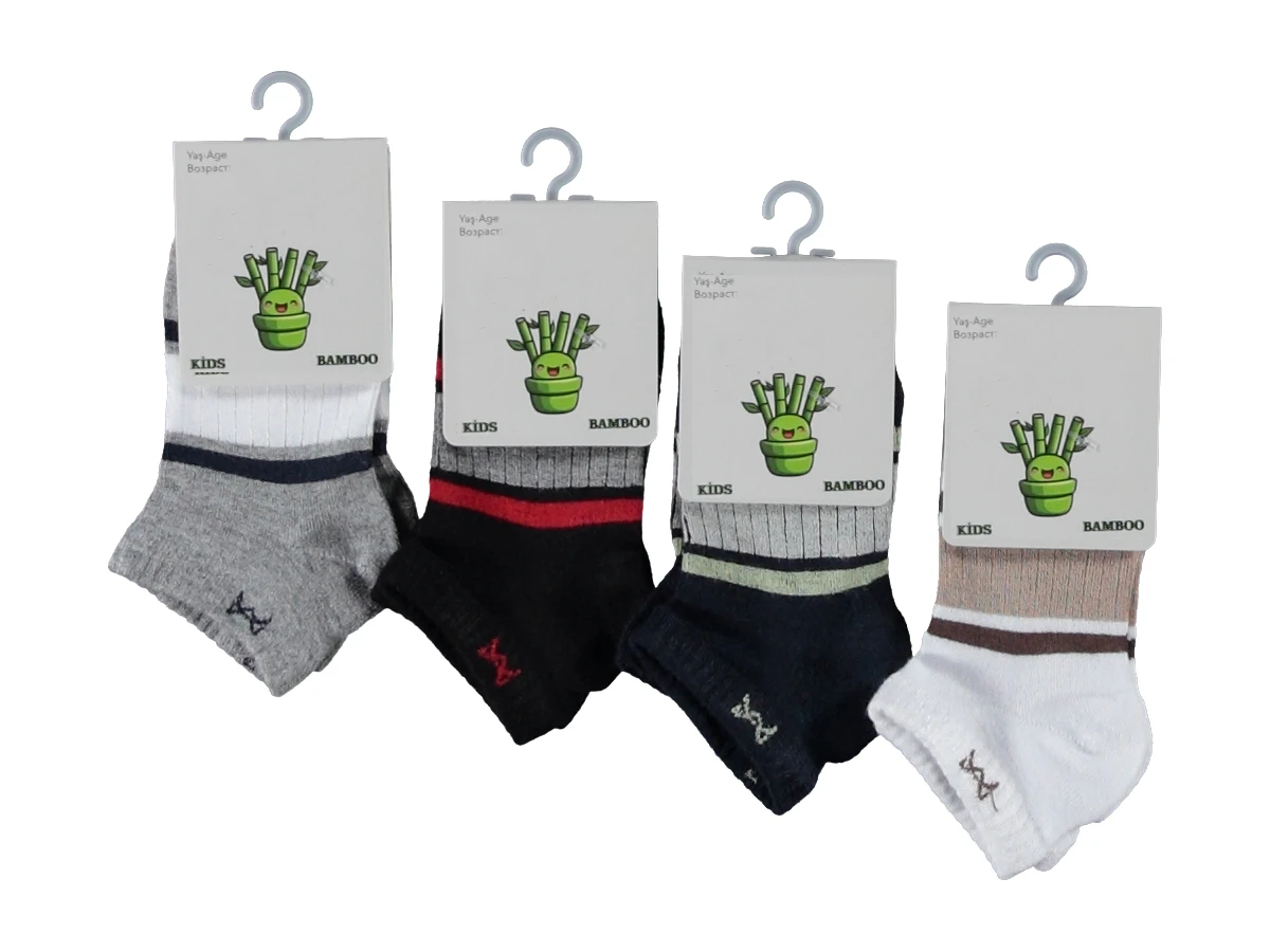 DESENLİ BAMBU ÇOCUK PATİK ÇORAP 7/8 YAŞ