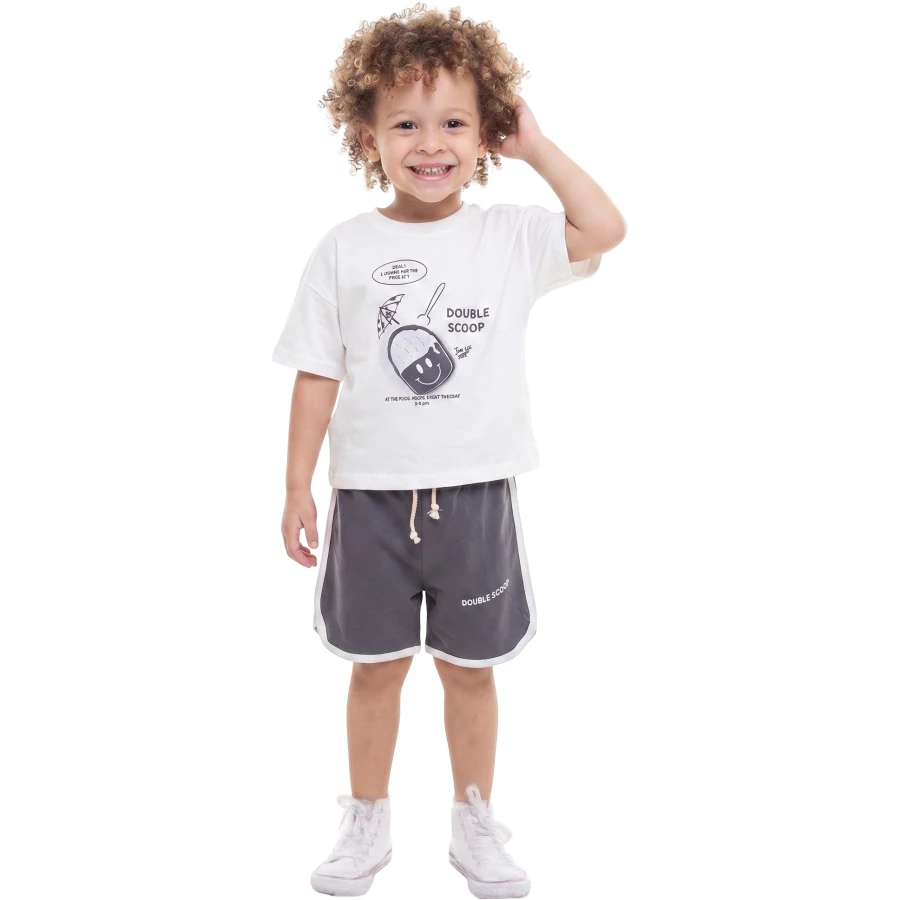 YAZLIK AKSESUARLI BASKILI ŞORTLU TAKIM 12 Ay,2Y,3Y,4Y Erkek