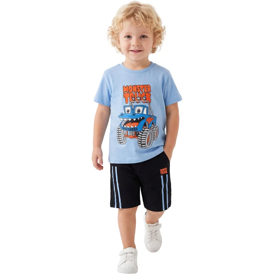 YAZLIK ERKEK TAKIM (MONSTER TRUCK) 3Y,4Y,5Y,6Y Erkek