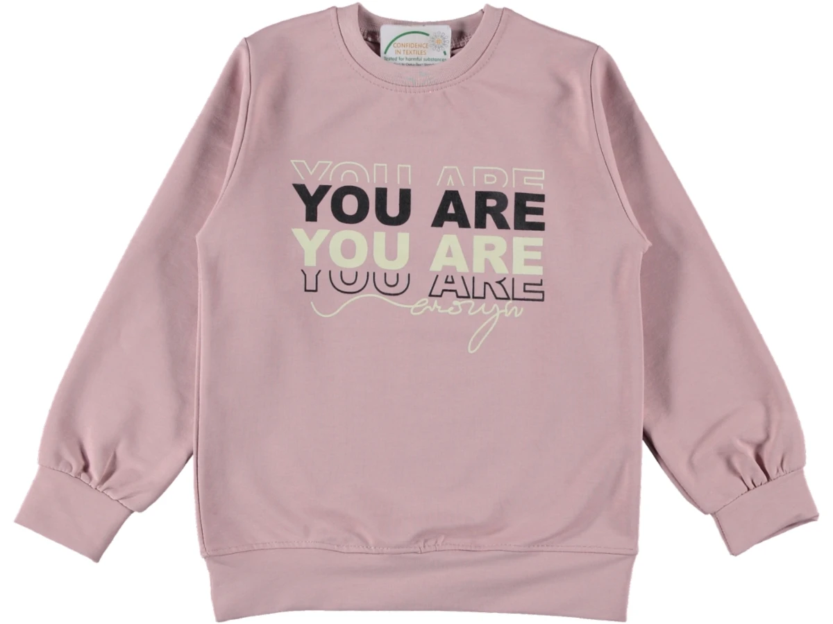 YOU ARE BASKILI İKİ İP KIZ SWEAT 8/12 YAŞ