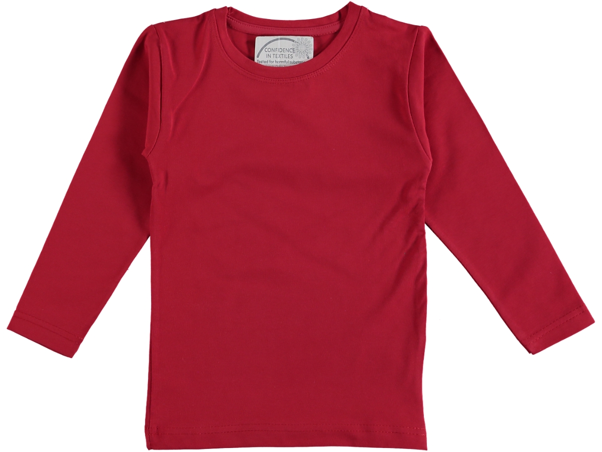KIRMIZI UZUN KOL ERKEK SWEAT 1/4 YAŞ