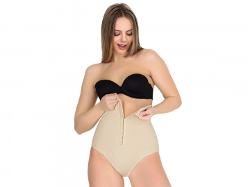L/XL SİYAH AGRAFLI YÜKSEK BEL SLİP KORSE 