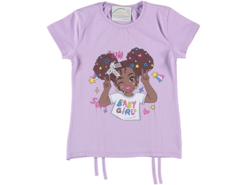 BABY GİRL BASKILI PENYE SÜPREM KIZ TİŞÖRT 5/8 YAŞ