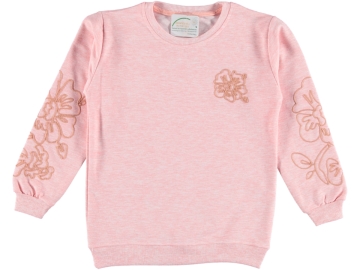 ÇİÇEK NAKIŞLI KIZ SWEAT 5/8 YAŞ