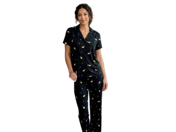 MİLAN GÖMLEK YAKA KISA KOL BAYAN PİJAMA TAKIM M/2XL