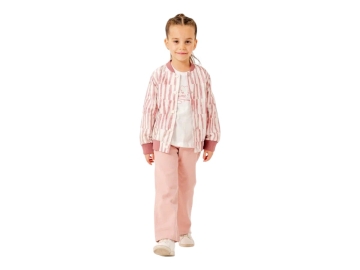 Ribanalı Jakarlı Kız Takım 5Y,6Y,7Y,8Y Kız
