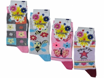 DESENLİ KIZ ÇOCUK ÇORAP 5/6 YAŞ