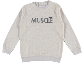 MUSCLE NAKIŞLI JAKARLI ERKEK SWEAT 9/12 YAŞ