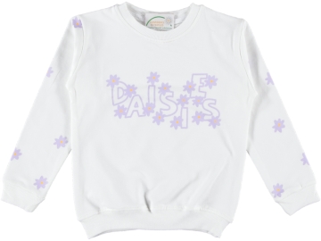 ÖN VE KOL DAISIES PAPATYA BASKILI KIZ SWEAT 5/8 YAŞ