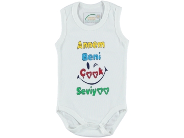 ANNEM SEVİYOR BASKILI ASKILI ÇITÇITLI BADİ 1/3 YAŞ