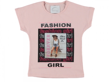 FASHION BASKILI KIZ TİŞÖRT 5/8 YAŞ