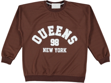 OUEENS 98 BASKILI İKİ İP BAYAN SWEAT M/XL
