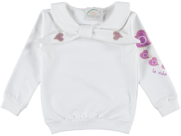 KALPLİ KURDALELİ KIZ SWEAT 5/8 YAŞ 