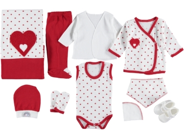 KALP BASKILI NAKIŞLI 10'LU ZIBIN SET