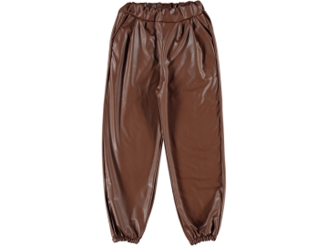 DERİ PAÇA LASTİKLİ BAYAN PANTOLON S/XXL