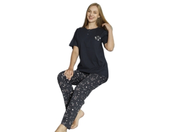 KISA KOL BAYAN PİJAMA TAKIM L/XXL