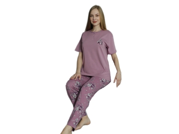 KISA KOL BAYAN PİJAMA TAKIM L/XXL