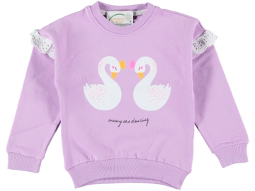 KUĞU BASKILI KIZ SWEAT 5/8 YAŞ