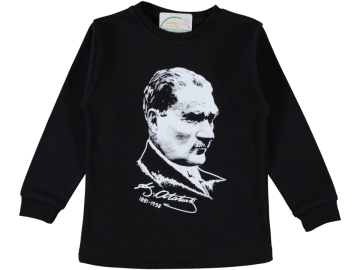 ATATÜRK VE İMZA BASKILI SWEAT 9/12 YAŞ