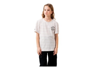 7/10YAŞ KIZ GÖĞÜS CROSTACES NAKIŞLI TSHIRT