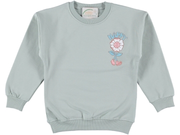 ÖN VE ARKA HAPPY ÇİÇEK BASKILI SWEAT  5Y,6Y,7Y,8Y Kız