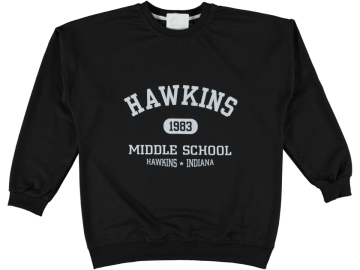 HAWKİNS BASKILI İKİ İP BAYAN SWEAT M/XL