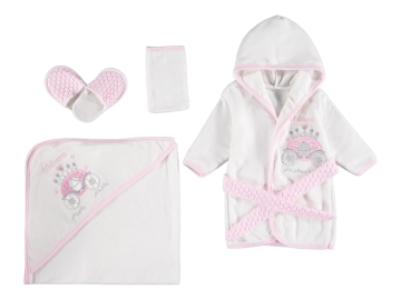 Arabalı Bornoz Lüx Set  Uni