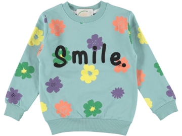 SMILE ÇİÇEK BASKILI KIZ SWEAT 8/12 YAŞ