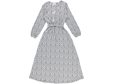 DESENLİ BÜRÜMCÜK BAYAN ELBİSE L/XXL