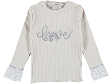LOVE SİMLİ KIZ SWEAT 5/8 YAŞ