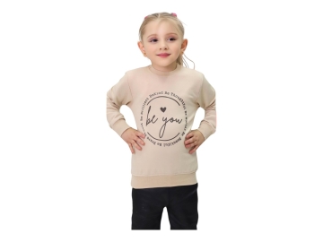 BE YOU BASKILI KIZ SWEAT 3/7 YAŞ