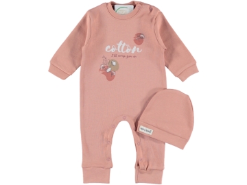 COTTON GÜL BASKILI KIZ TULUM 3/9 YAŞ