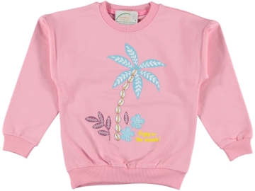 BASKILI KIZ SWEAT 5/8 YAŞ