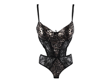 B CUP LEOPAR DESEN BODYSUIT DESTEKLİ