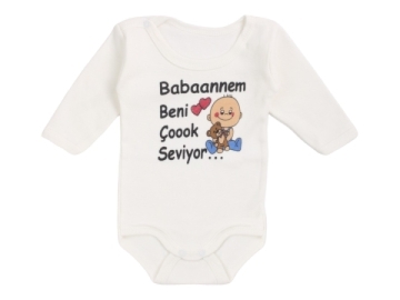 BABAANNEM BENİ SEVİYOR BASKILI UZUNKOL ÇITÇITLI BADİ 18/36AY