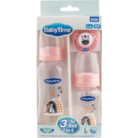 BABYTİME 3’LÜ PP SET PEMBE 1/18 AY
