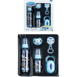 BABYTİME 5’Lİ CAM SET MAVİ 1/18 AY