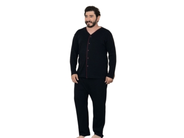 BATTAL DÜĞMELİ ERKEK PİJAMA TAKIM 3XL/5XL