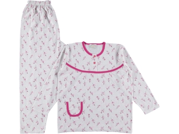 BATTAL İKİ DÜĞME BAYAN PİJAMA TAKIM XL/2XL
