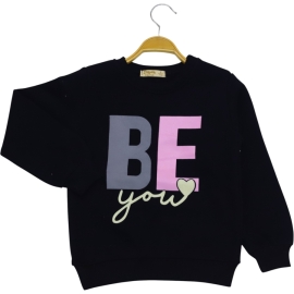 BE YOU BASKILI ÜÇ İP KIZ SWEAT 3/7 YAŞ